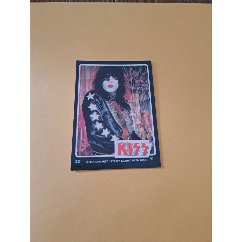 Vintage 1978 Aucoin Management AGRMT KISS Trading Card No 32 Collectible Rock